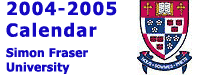 SFU Calendar for 2004-2005
